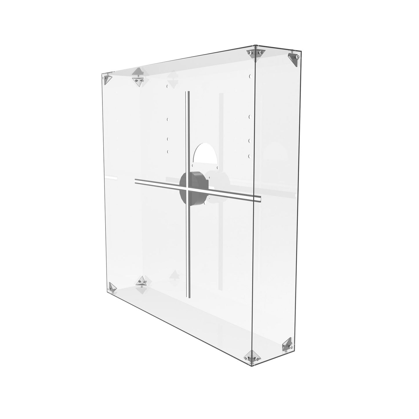 Square transparent acrylic holographic display screen 3D LED holographic fan cover