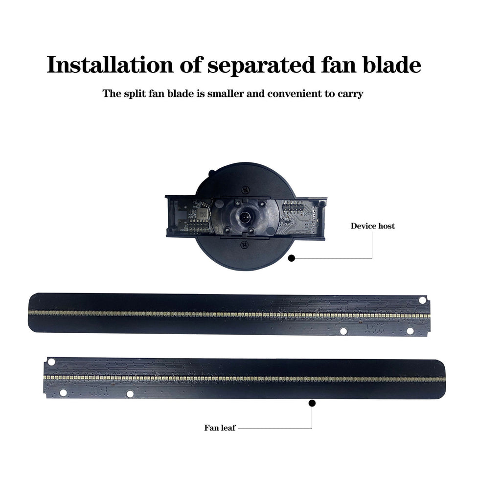 3d Hologram Fan, supports Wifi Connection, Hologram Display Fan Blades Are Disassembled And Installed, and The Volume Is Smaller. (16.5-inche(APP+WIFI))