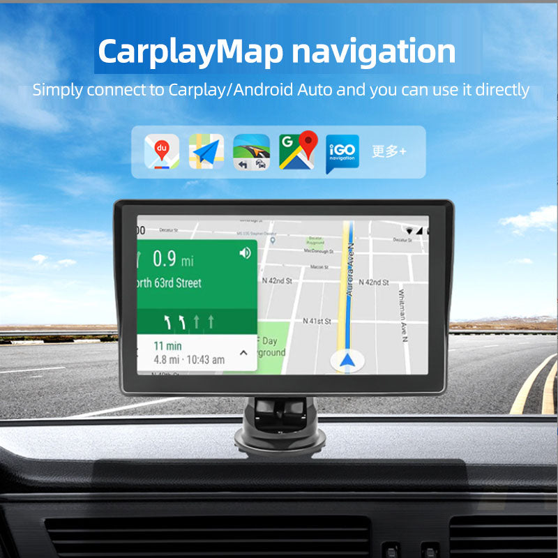 2023 New Tachograph 7 Inch Portable Wireless Carplay MP5 with Driving Recorder Car Radio Player BT Android Auto Mirror Link