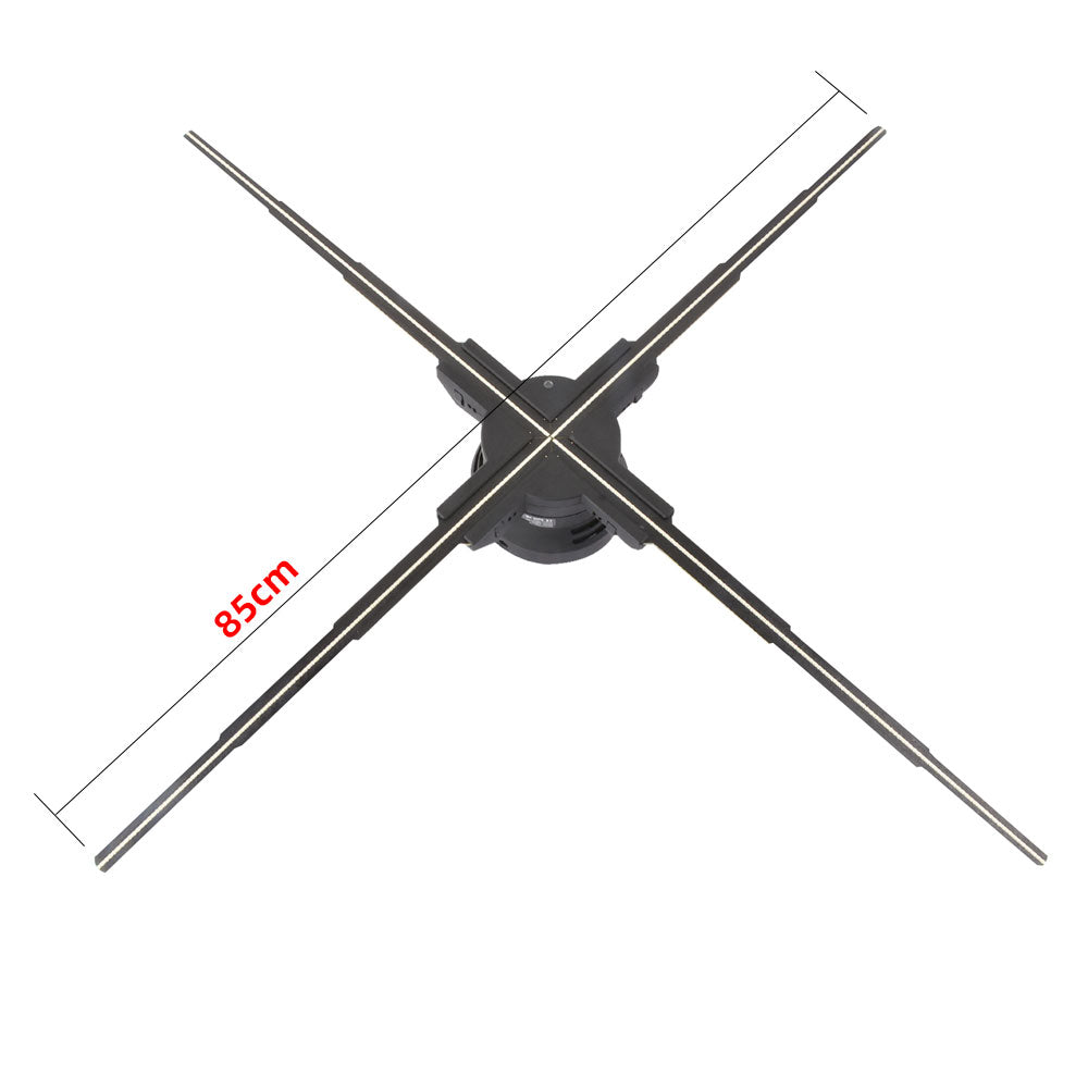 3D Hologram Fan Display with WiFi, Four-Axil Spinning, and High Transfer Speed, Upload by iPhone or Android，33.5 inch 3D Holographic Fan Projector for Shop, Bar