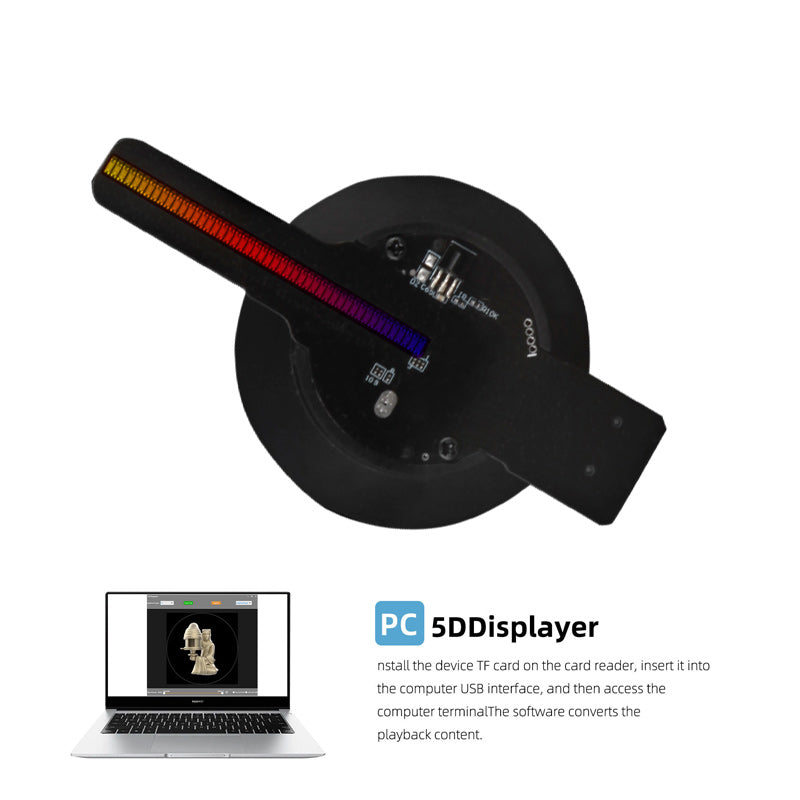 3D Hologram Fan Projector - 3.5" Wi-Fi LED Holographic Display for Halloween Advertising, Events, Exhibition User-Friendly App Control, 128 LED Beads, 700+ Video Materials & Dedicated Support